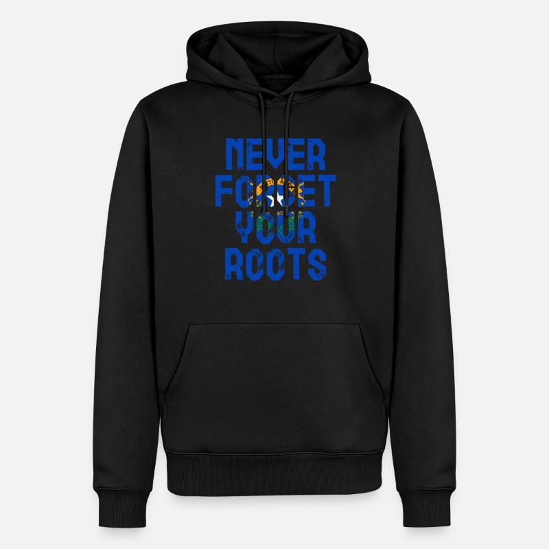Nevada wurzel geschenk - Männer Premium Bio Hoodie - Schwarz