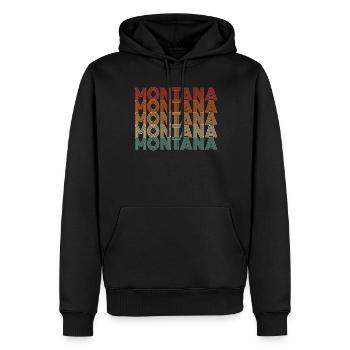 Montana Home Glaciers Cadeau - Sweat à capuche Premium bio Homme - noir - Devant - Nico (187cm)