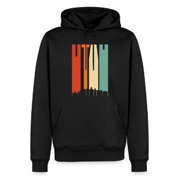 Utah - Sweat à capuche Premium bio Homme - noir - Devant - Nico (187cm)