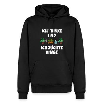 Ich Trinke Und Ich Züchte Dinge - Männer Premium Bio Hoodie - Schwarz - Vorne - Nico (187cm)