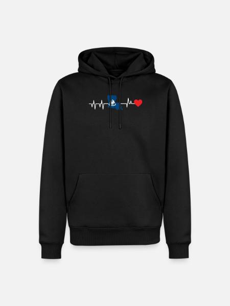 Louisiana heartbeat gift - Men’s Premium Organic Hoodie - black