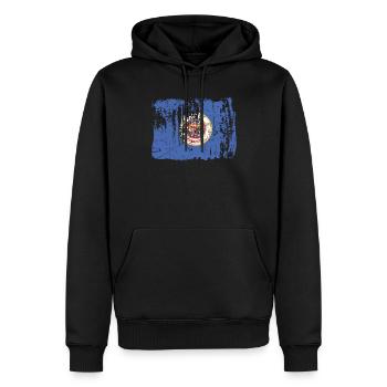 Fier cadeau du drapeau du Minnesota - Sweat à capuche Premium bio Homme - noir - Devant - Nico (187cm)