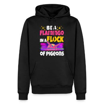 Flamingo Lustiges Flamingo Vogel Geschenk - Männer Premium Bio Hoodie - Schwarz - Vorne - Nico (187cm)