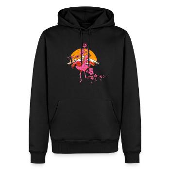 Flamingo Lustiges Flamingo Vogel Geschenk - Männer Premium Bio Hoodie - Schwarz - Vorne - Nico (187cm)