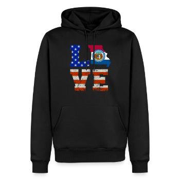 Liebe Missouri geschenk - Männer Premium Bio Hoodie - Schwarz - Vorne - Nico (187cm)