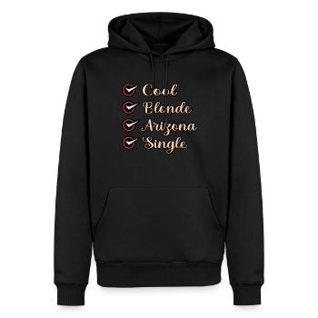 Cooles Blondes Arizona single geschenk - Männer Premium Bio Hoodie - Schwarz - Vorne - Nico (187cm)