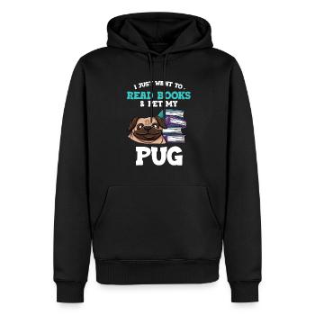 Lesen - Männer Premium Bio Hoodie - Schwarz - Vorne - Nico (187cm)