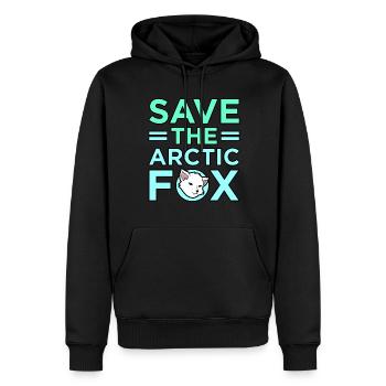 Polarfuchs - Männer Premium Bio Hoodie - Schwarz - Vorne - Nico (187cm)