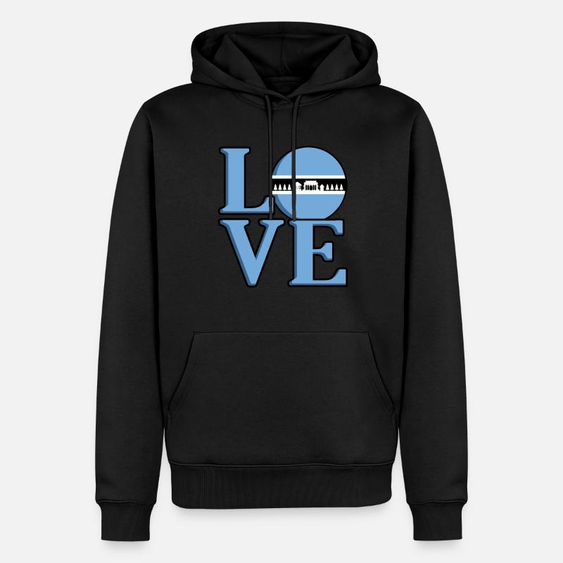 Botswana - Männer Premium Bio Hoodie - Schwarz