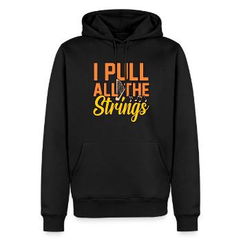 Harfe - Männer Premium Bio Hoodie - Schwarz - Vorne - Nico (187cm)
