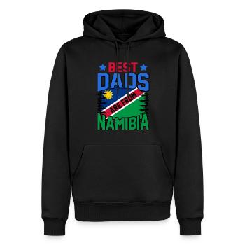 Namibia - Männer Premium Bio Hoodie - Schwarz - Vorne - Nico (187cm)