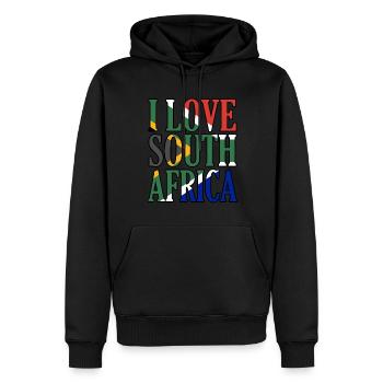 Südafrika - Männer Premium Bio Hoodie - Schwarz - Vorne - Nico (187cm)