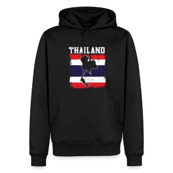 Thailand - Männer Premium Bio Hoodie - Schwarz - Vorne - Nico (187cm)