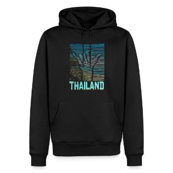 Thailand - Männer Premium Bio Hoodie - Schwarz - Vorne - Nico (187cm)