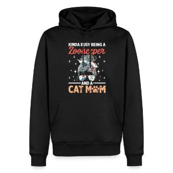 Zoowärter - Männer Premium Bio Hoodie - Schwarz - Vorne - Nico (187cm)
