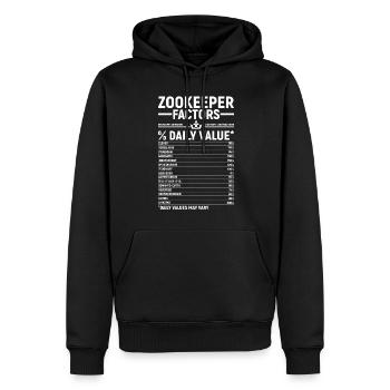Zoowärter - Männer Premium Bio Hoodie - Schwarz - Vorne - Nico (187cm)