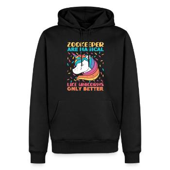 Zoowärter - Männer Premium Bio Hoodie - Schwarz - Vorne - Nico (187cm)