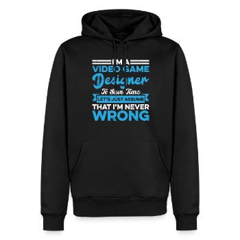 Video Game Designer - Männer Premium Bio Hoodie - Schwarz - Vorne - Nico (187cm)