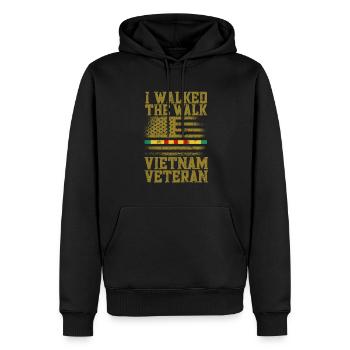 Vietnam Veteran - Männer Premium Bio Hoodie - Schwarz - Vorne - Nico (187cm)