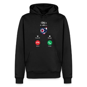 Besuch In Ohio Gift - Männer Premium Bio Hoodie - Schwarz - Vorne - Nico (187cm)