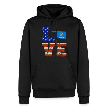 Liebes oklahoma-geschenk - Männer Premium Bio Hoodie - Schwarz - Vorne - Nico (187cm)