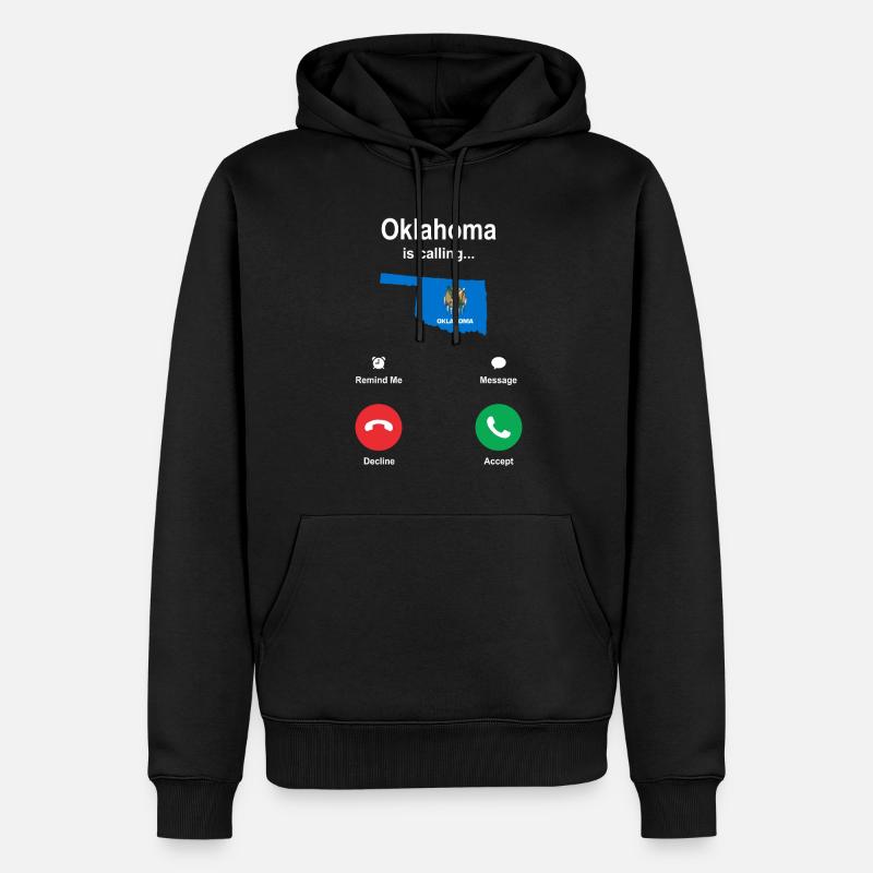 Besuch In Oklahoma Geschenk - Männer Premium Bio Hoodie - Schwarz
