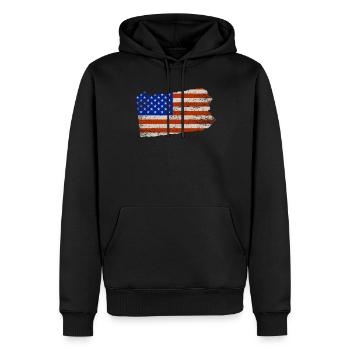 Cadeau drapeau Pennsylvania Home Usa - Sweat à capuche Premium bio Homme - noir - Devant - Nico (187cm)