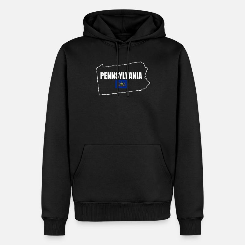 Pennsylvanie Home Gift - Sweat à capuche Premium bio Homme - noir