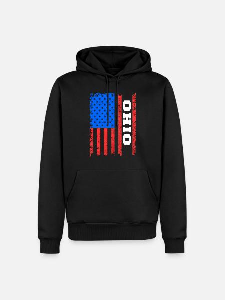 Ohio Usa flags gift - Men’s Premium Organic Hoodie - black