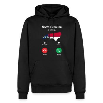 Voyage Caroline du Nord Cadeau - Sweat à capuche Premium bio Homme - noir - Devant - Nico (187cm)