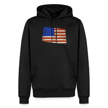 North Dakota Home Pride Usa flaggengeschenk - Männer Premium Bio Hoodie - Schwarz - Vorne - Nico (187cm)