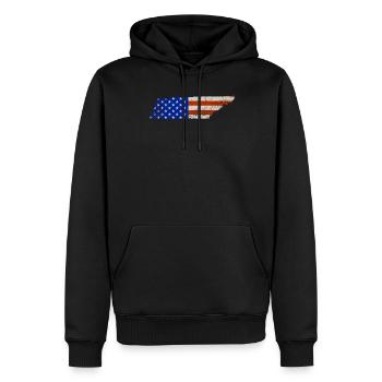 Tennessee Home Usa drapeaux cadeau - Sweat à capuche Premium bio Homme - noir - Devant - Nico (187cm)