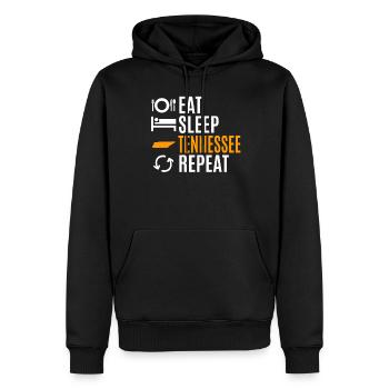 Eat Sleep Tennessee Repeat Cadeau - Sweat à capuche Premium bio Homme - noir - Devant - Nico (187cm)