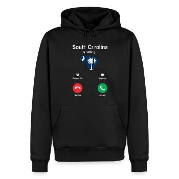 Besuch In South Carolina Geschenk - Männer Premium Bio Hoodie - Schwarz - Vorne - Nico (187cm)