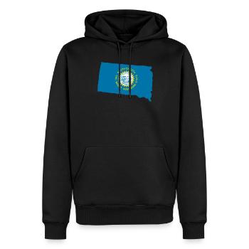 Cadeau de voyage dans le Dakota du Sud - Sweat à capuche Premium bio Homme - noir - Devant - Nico (187cm)