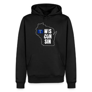 Wisconsin reisen geschenk - Männer Premium Bio Hoodie - Schwarz - Vorne - Nico (187cm)
