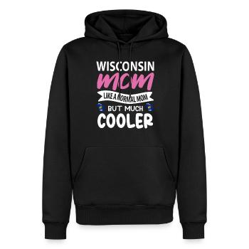 Wisconsin mutter geschenk - Männer Premium Bio Hoodie - Schwarz - Vorne - Nico (187cm)