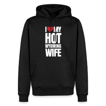 Wyoming ehefrau geschenk - Männer Premium Bio Hoodie - Schwarz - Vorne - Nico (187cm)