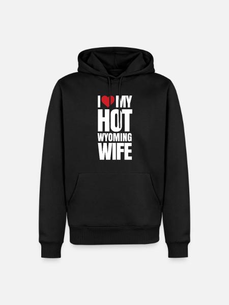 Wyoming ehefrau geschenk - Männer Premium Bio Hoodie - Schwarz