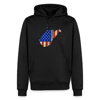 West Virginia Home Usa flaggen geschenk - Männer Premium Bio Hoodie - Schwarz - Vorne - Nico (187cm)