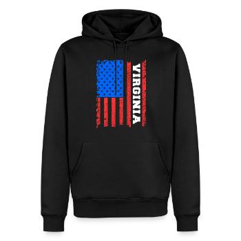 Virginia Usa flaggen geschenk - Männer Premium Bio Hoodie - Schwarz - Vorne - Nico (187cm)