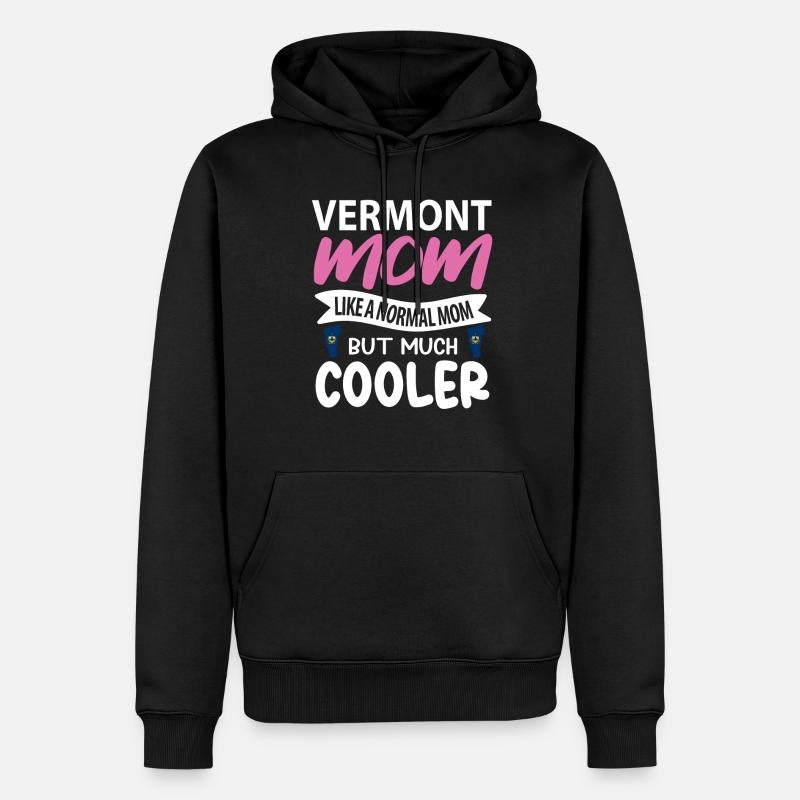 Vermont-mutter-geschenk - Männer Premium Bio Hoodie - Schwarz