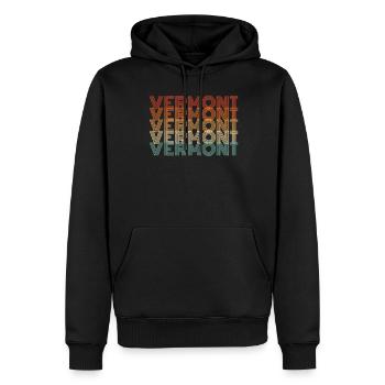 Cadeau des résidents du Vermont - Sweat à capuche Premium bio Homme - noir - Devant - Nico (187cm)