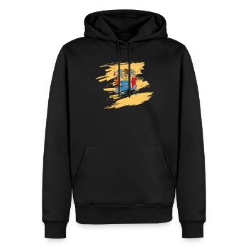 Cadeau fier du New Jersey - Sweat à capuche Premium bio Homme - noir - Devant - Nico (187cm)