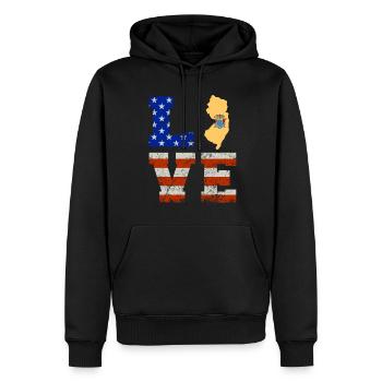 Cher cadeau du New Jersey - Sweat à capuche Premium bio Homme - noir - Devant - Nico (187cm)