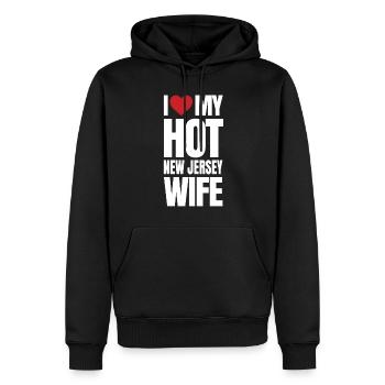 Cadeau de femme du New Jersey - Sweat à capuche Premium bio Homme - noir - Devant - Nico (187cm)