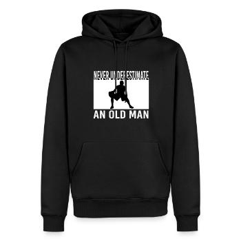 Proud Basketball Player An Old Man Gift Idea - Männer Premium Bio Hoodie - Schwarz - Vorne - Nico (187cm)