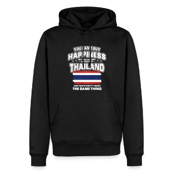 Thaïlande - Sweat à capuche Premium bio Homme - noir - Devant - Nico (187cm)