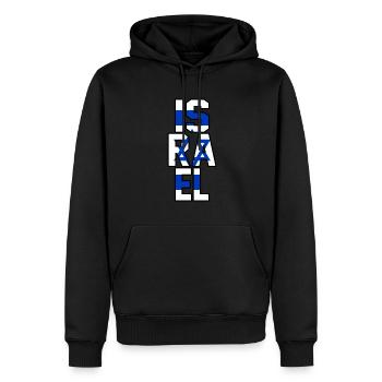 Israel - Männer Premium Bio Hoodie - Schwarz - Vorne - Nico (187cm)