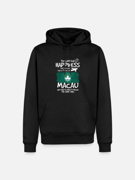 Macau - Männer Premium Bio Hoodie - Schwarz